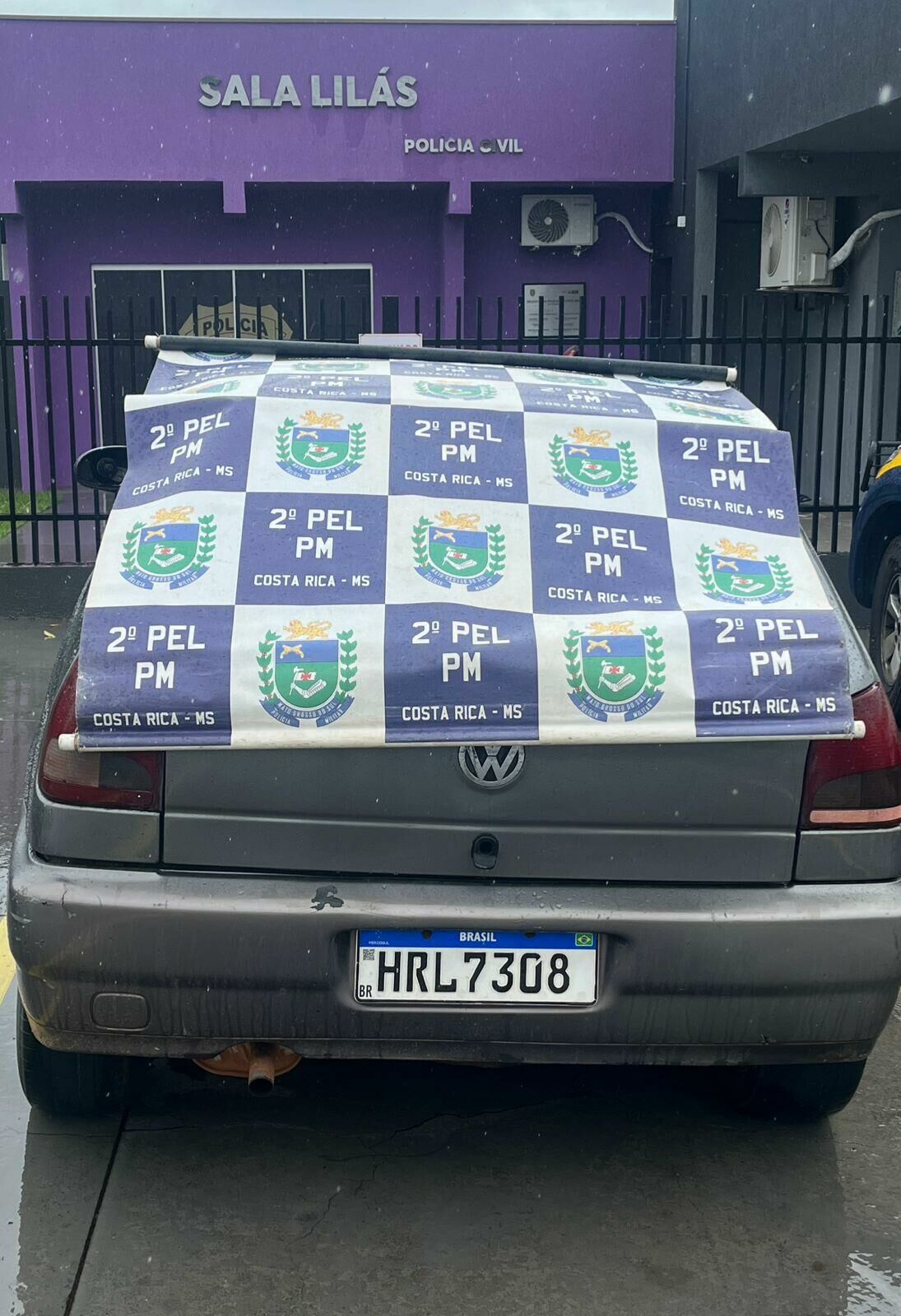 Imagem de compartilhamento para o artigo Jovem é detido em Costa Rica com placa adulterada; Veículo Gol foi levado para delegacia da MS Todo dia